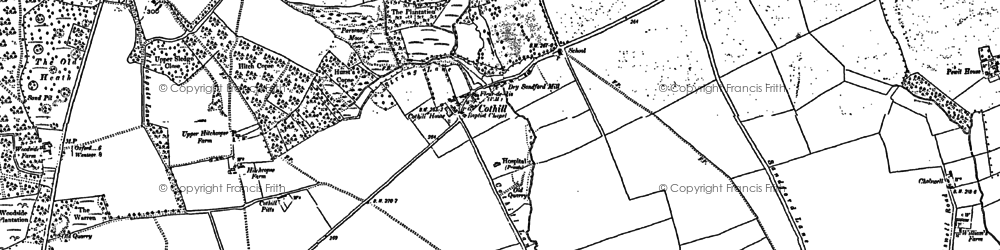 Old map of Cothill in 1898
