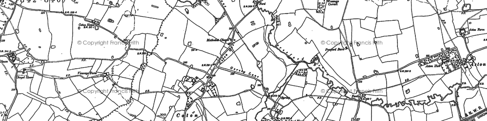 Old map of Coton Clanford in 1880
