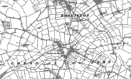 Old Map of Coton in the Elms, 1900