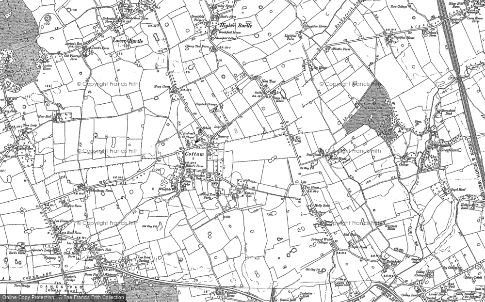 Old Map of Cottam, 1892 in 1892