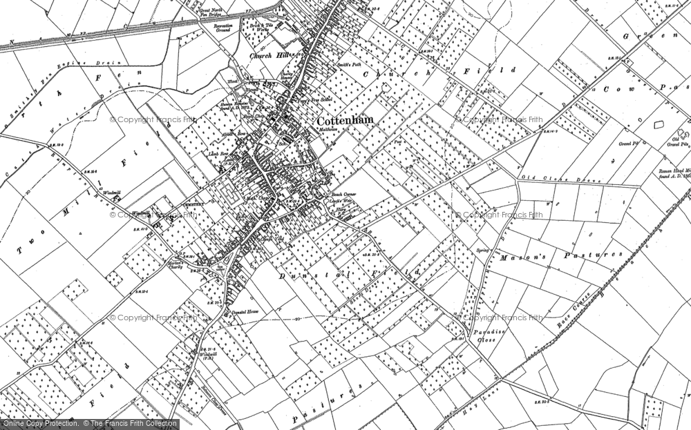 Old Map of Cottenham, 1887 in 1887