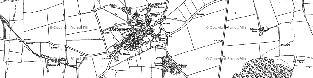 Old map of Cottesmore in 1884