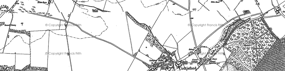 Old map of Cottisford in 1898