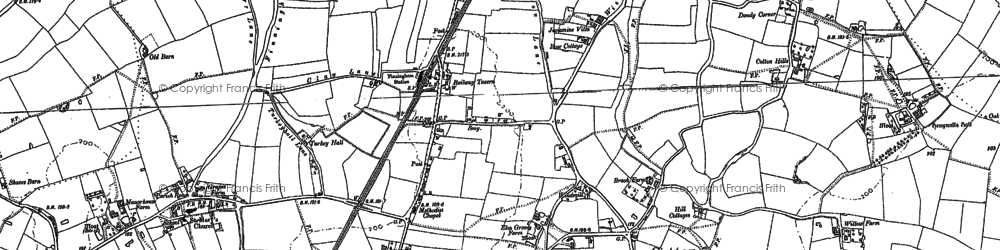 Old map of Ford's Green in 1884