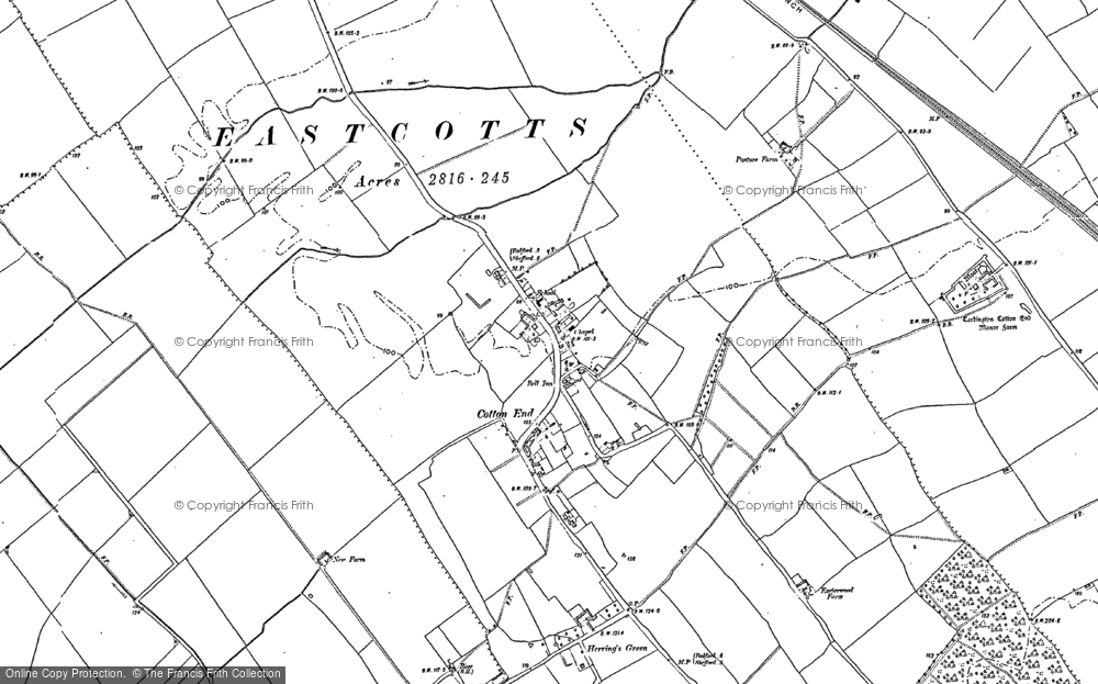 Old Map of Historic Map covering Littleworth in 1882
