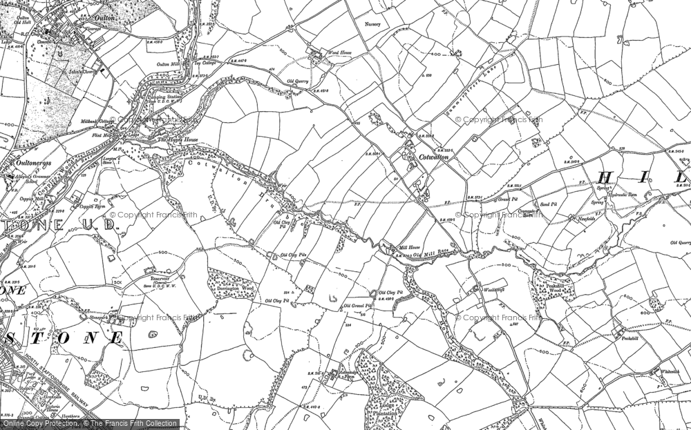 Old Map of Cotwalton, 1879 - 1881 in 1879