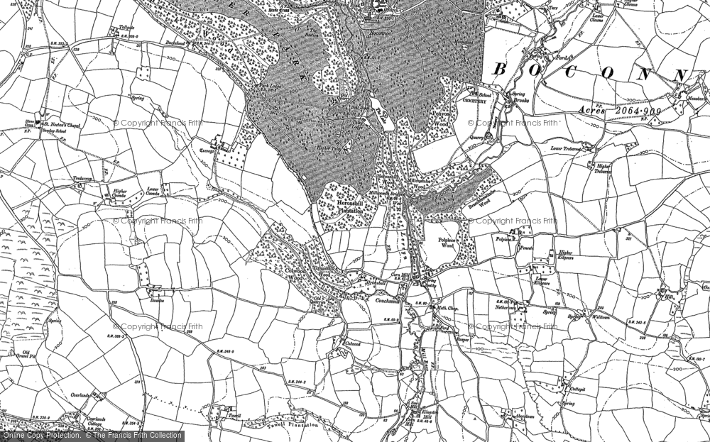 Old Map of Historic Map covering Winnick in 1881
