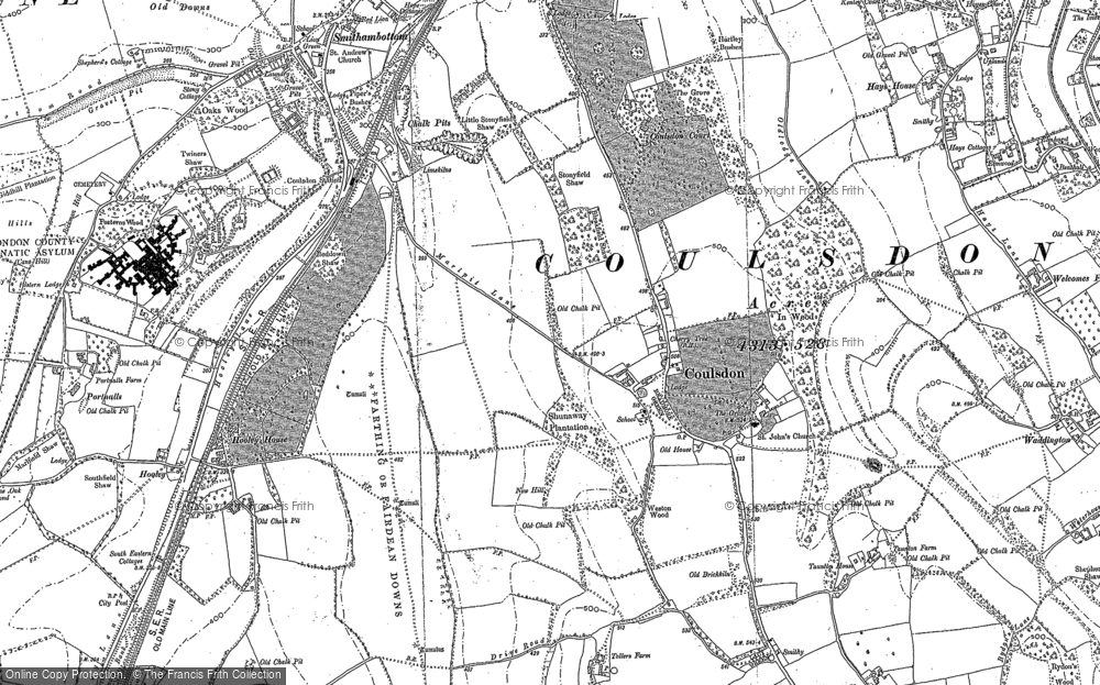 Old Map of Coulsdon, 1894 - 1895 in 1894