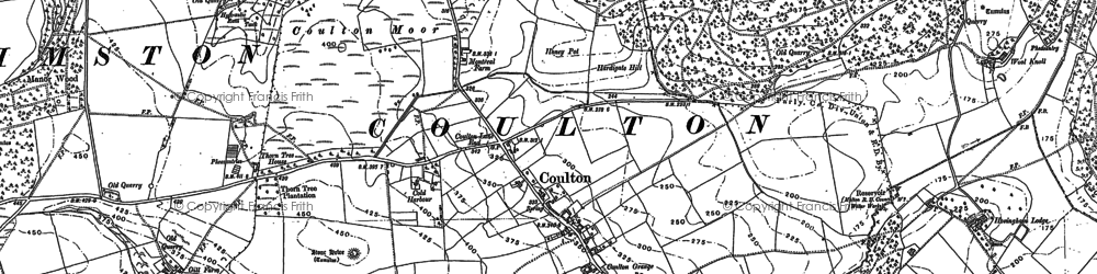 Old map of Coulton in 1889