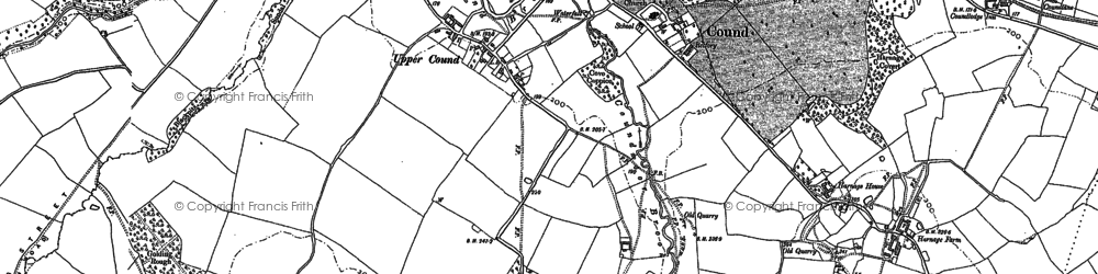 Old map of Cound in 1882