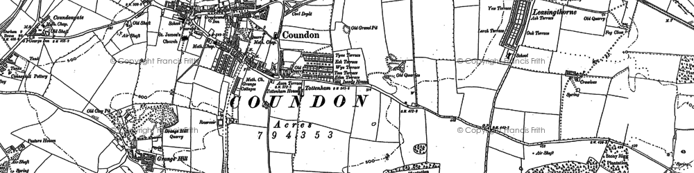 Old map of Grange Hill in 1896