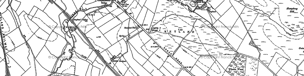 Old map of Coupland in 1897