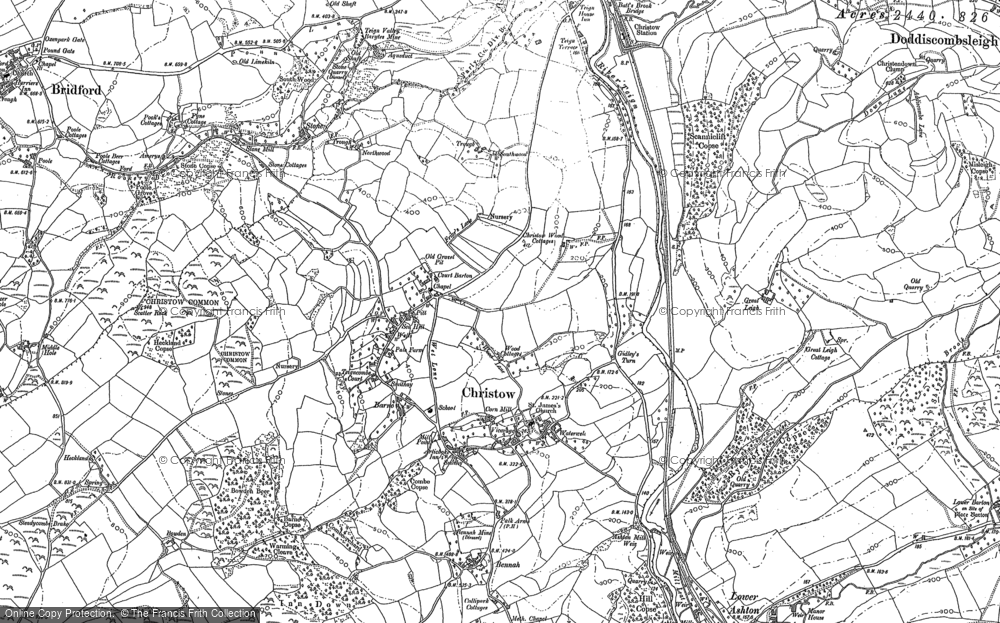 Old Map of Court Barton, 1887 in 1887
