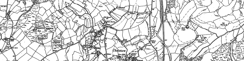 Old map of Court Barton in 1887