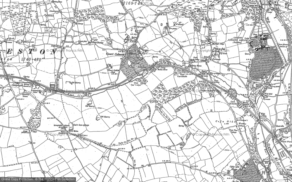 Old Map of Court Colman, 1897 - 1914 in 1897
