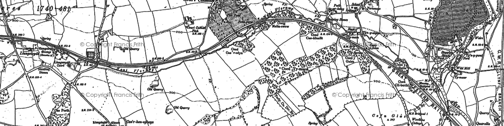 Old map of Court Colman in 1897