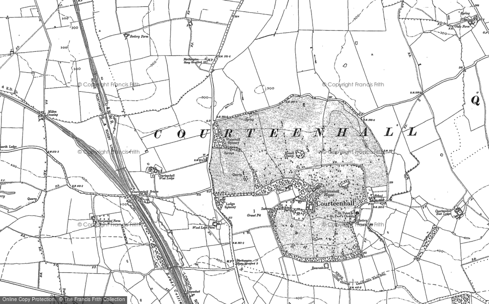 Old Map of Courteenhall, 1883 - 1899 in 1883