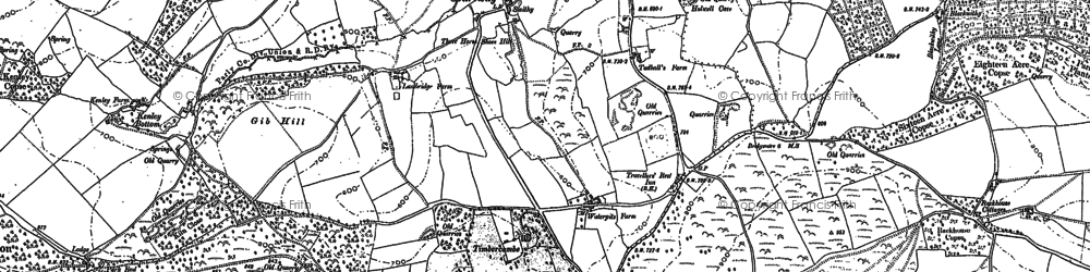 Old map of Timbercombe in 1887