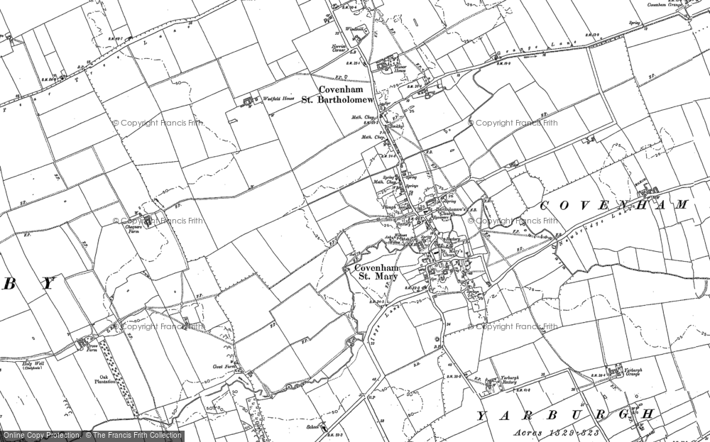 Old Map of Covenham St Bartholomew, 1887 in 1887
