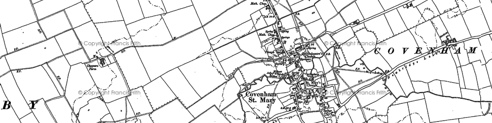 Old map of Covenham St Bartholomew in 1887