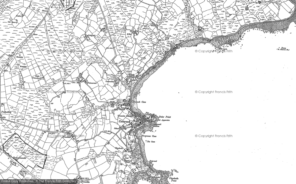 Old Map of Historic Map covering Beagles Point in 1906