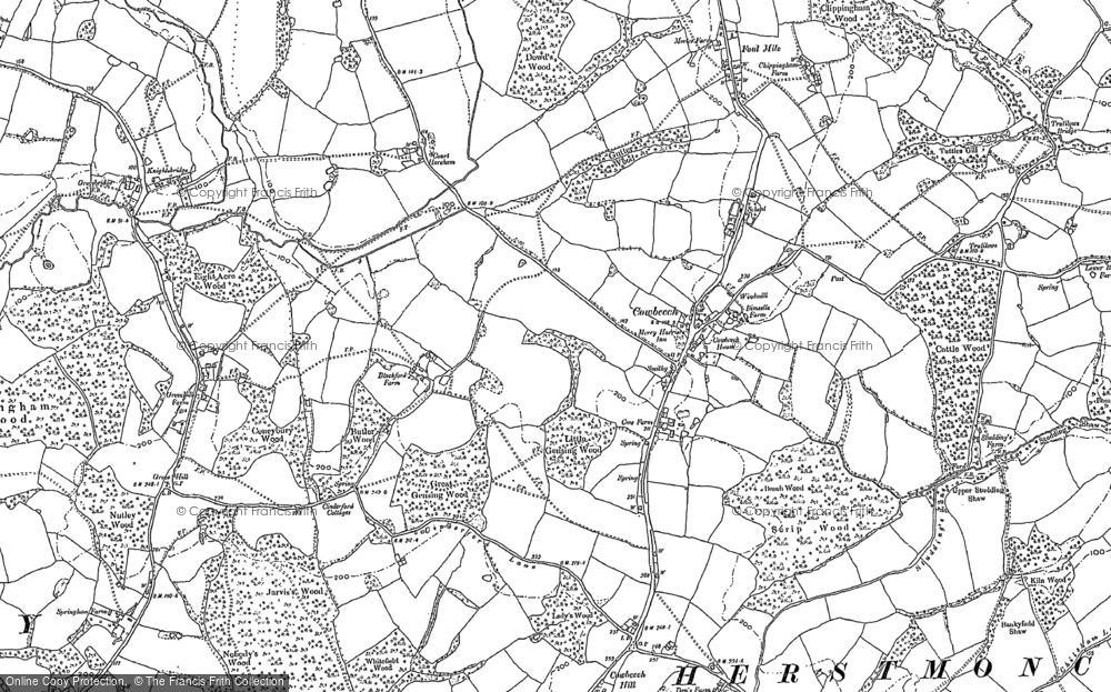 Old Map of Cowbeech, 1897 - 1898 in 1897