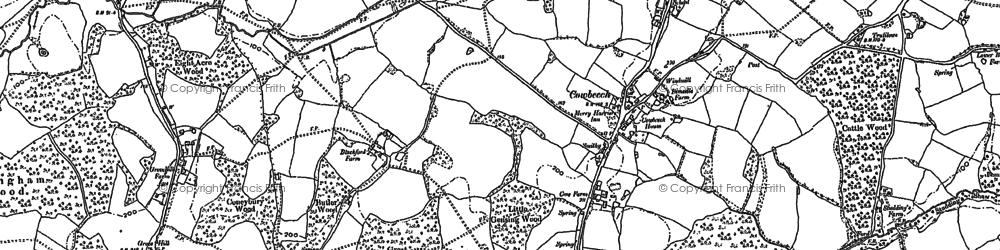 Old map of Cowbeech in 1897