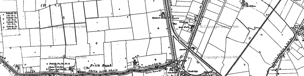 Old map of Hilldyke in 1887