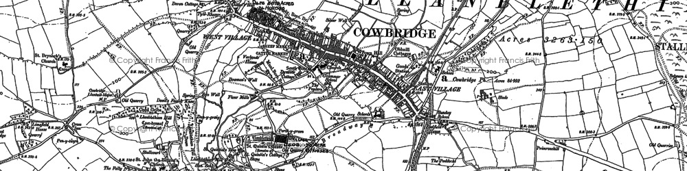 Old map of Cowbridge in 1897