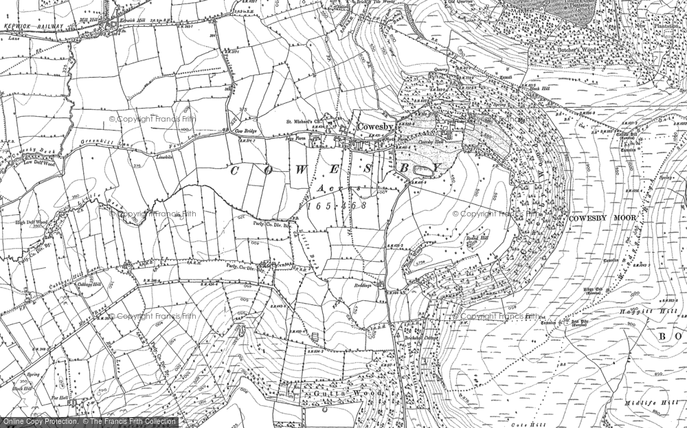 Old Map of Cowesby, 1892 in 1892