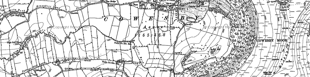 Old map of Cowesby in 1892