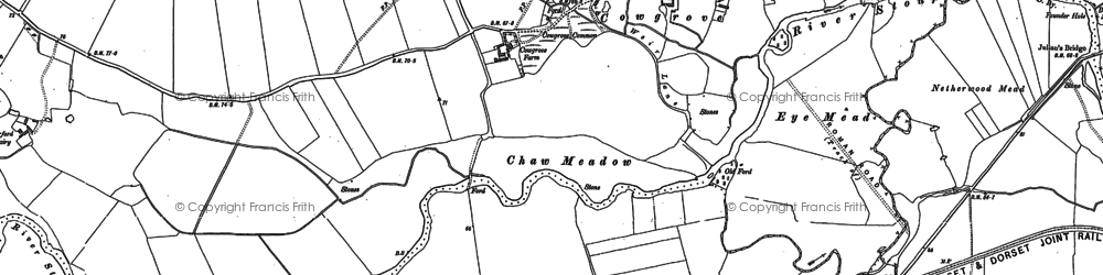 Old map of Cowgrove in 1887