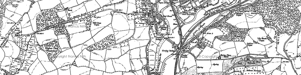 Old map of Duryard in 1886