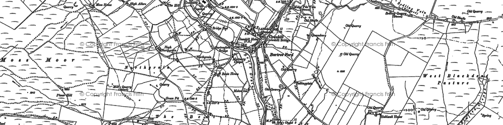 Old map of Burtree Ford in 1896