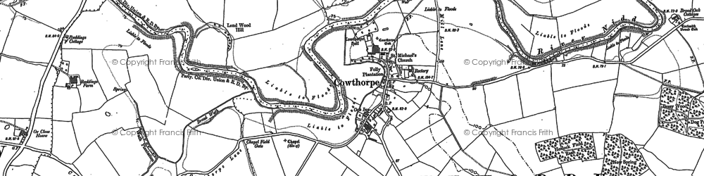 Old map of Cowthorpe in 1896