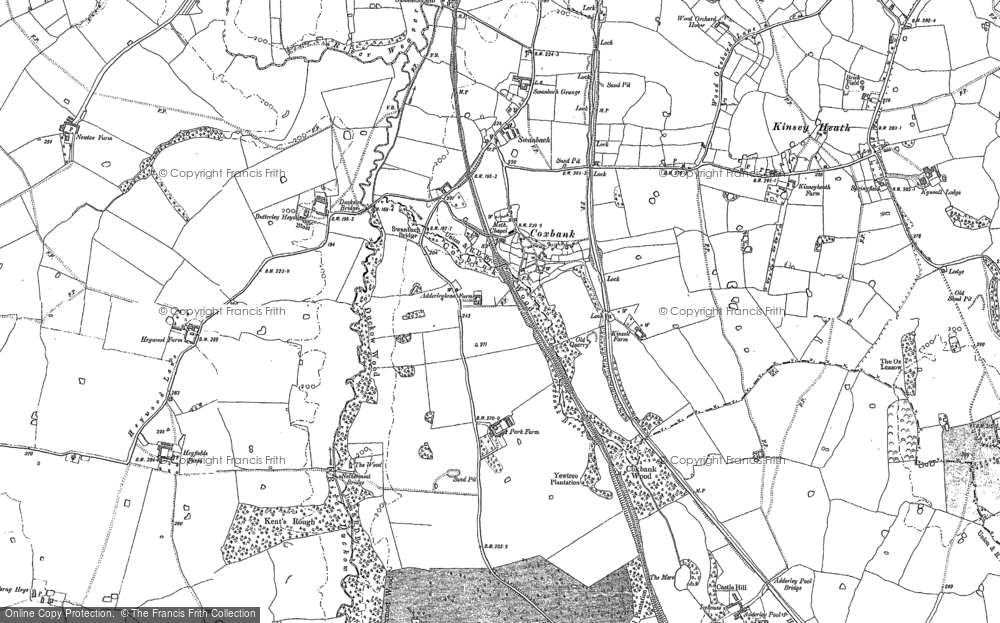 Old Map of Coxbank, 1879 - 1899 in 1879