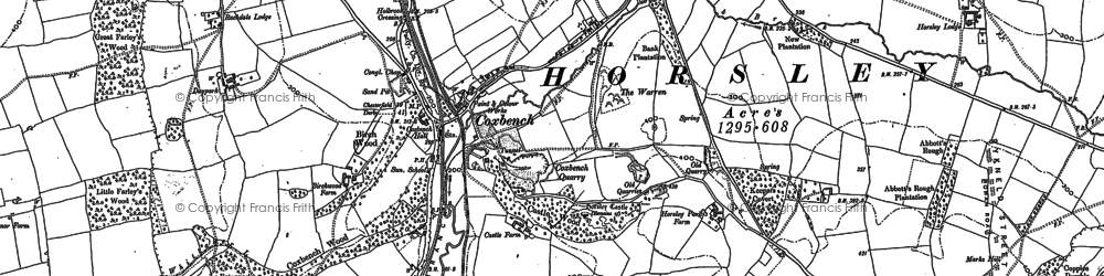 Old map of Coxbench in 1880