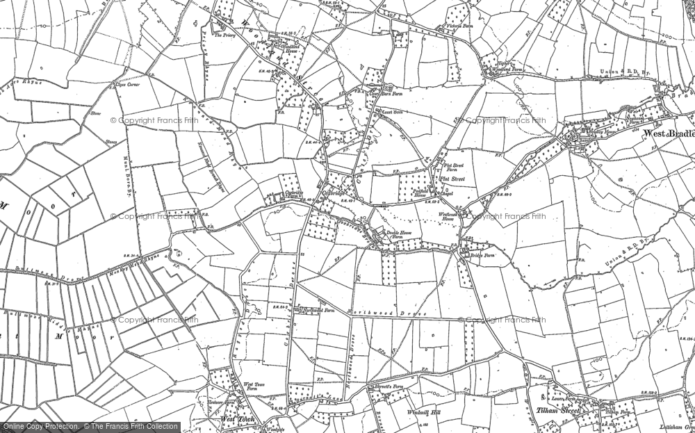Old Map of Coxbridge, 1885 in 1885