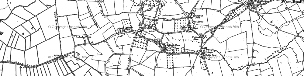 Old map of Coxbridge in 1885
