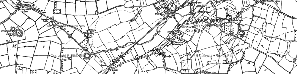 Old map of Battlebury in 1884