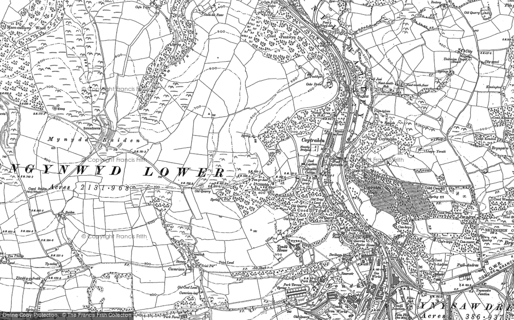 Old Map of Coytrahên, 1897 in 1897