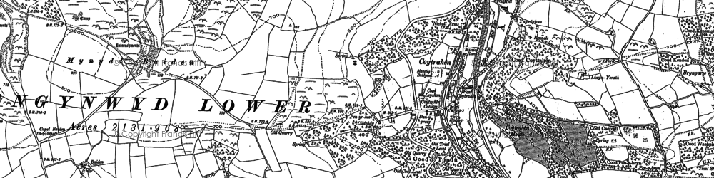 Old map of Coytrahên in 1897
