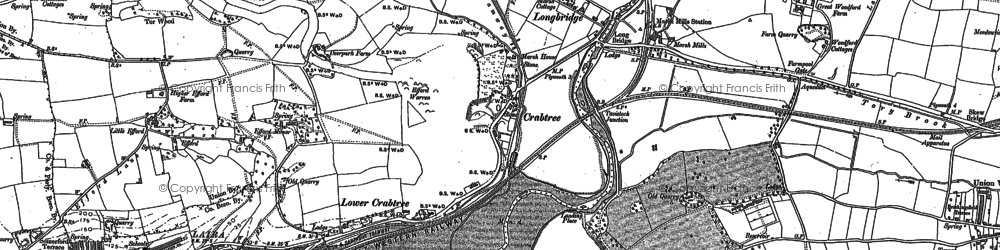 Old map of Longbridge in 1884