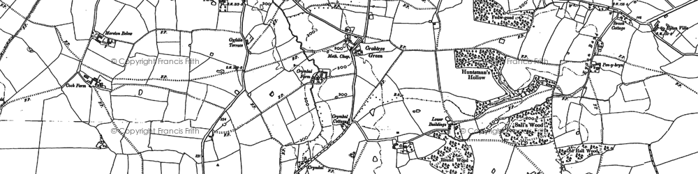 Old map of Crabtree Green in 1909