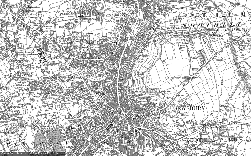 Old Map of Crackenedge, 1892 in 1892