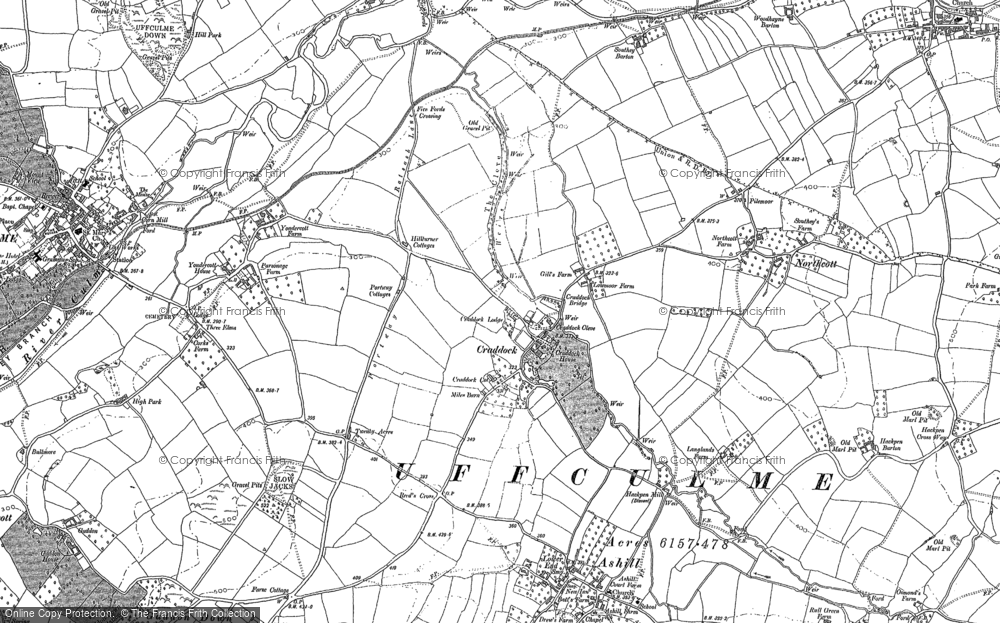 Old Map of Craddock, 1887 in 1887