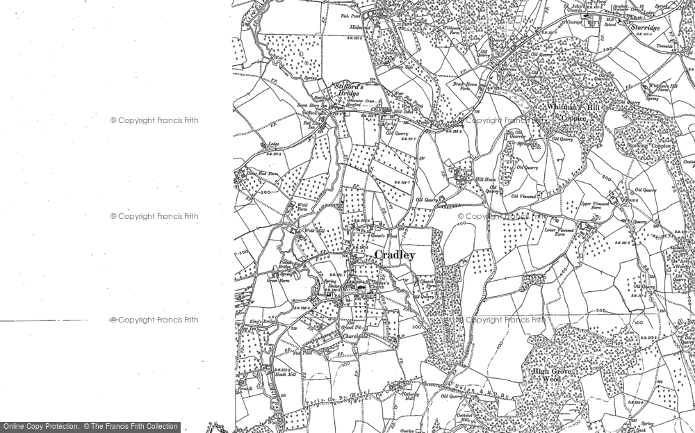 Old Map of Cradley, 1885 - 1903 in 1885