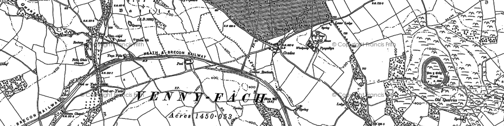 Old map of Cradoc in 1887