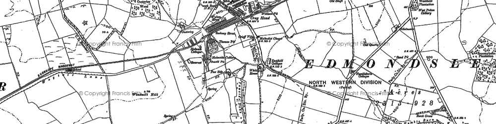 Old map of Holmside in 1895
