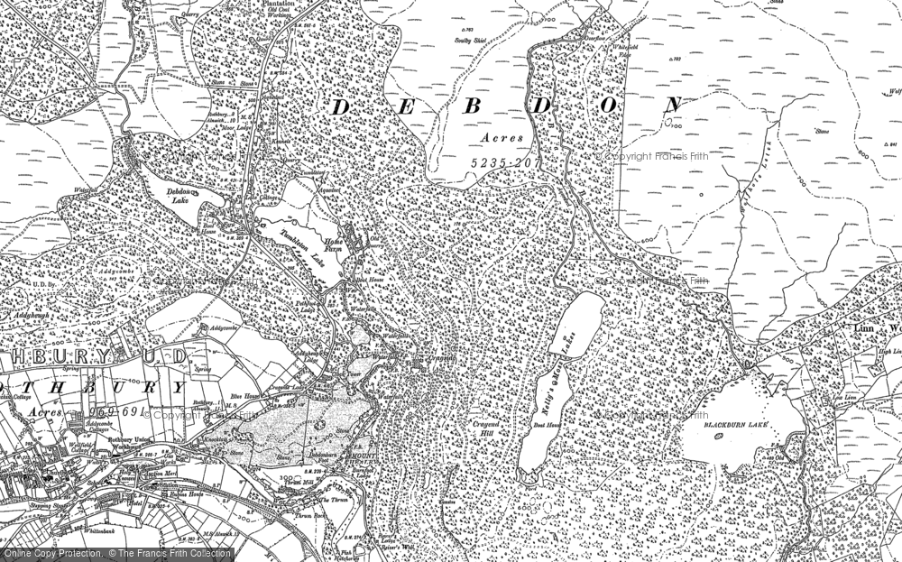 Old Map of Cragside, 1896 in 1896